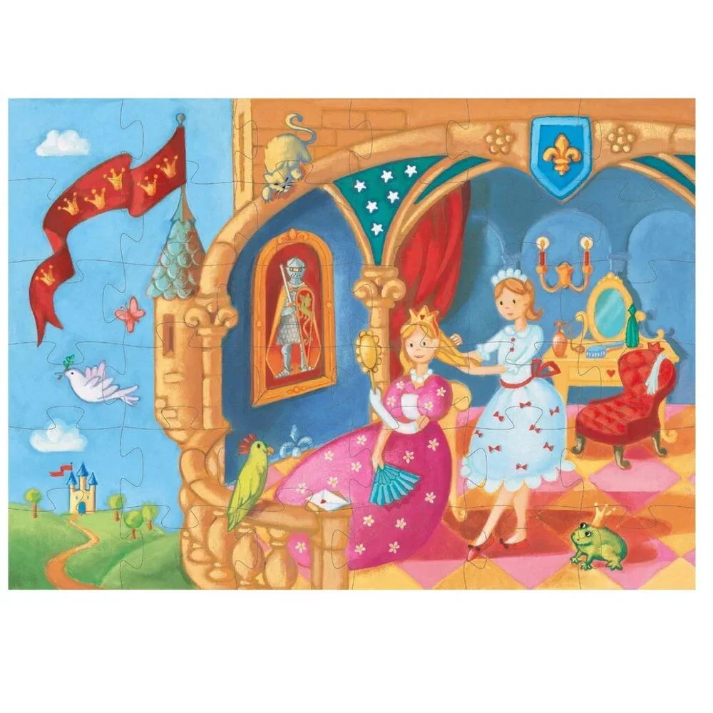DJECO Princess and the Frog Silhouette Jigsaw Puzzle Puzzle 36 pieces